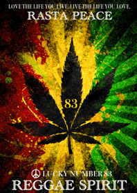 Rasta peace reggae spirit Lucky number83