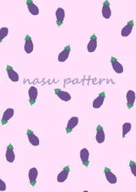 なす総柄 purplepink