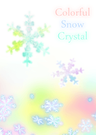 Rainbow color snow crystal