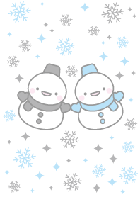 Black and blue twin snowman theme
