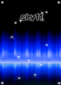 夜空11（オーロラ風）