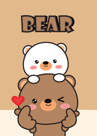 I Love Cute Bear & White Bear