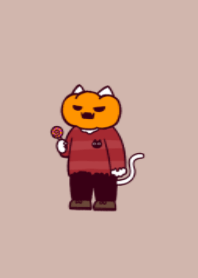 Jack-o'-lantern cat.(dusty colors01)