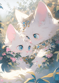 超有氣質的貴族白貓夫妻❤