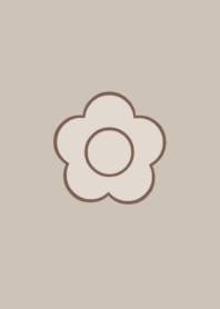 シンプルふらわー　ブラウン