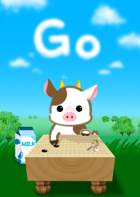cozy go with cow (meadow, bird, ox)