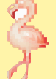 Flamingo Pixel Art Theme  Yellow 05