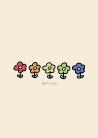 Five Little Flowers -beige