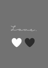 Pair Hearts /灰黑
