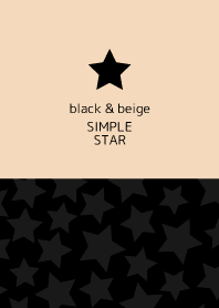 Bintang sederhana hitam dan beige