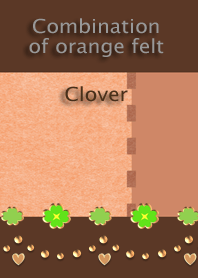 Combination of orange felt<Clover>