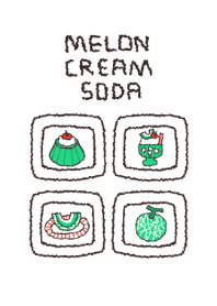 Melon cream soda pop