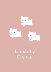 3 wh cats/pink beige bR
