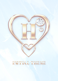 [ H ] Heart Charm & Initial  - Blue 1