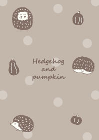 Hedgehog and pumpkin *mocha beige* 2