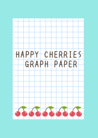 HAPPY CHERRIES GRAPH PAPER-BLUE GREENj