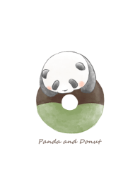 Panda and Matcha donut -white-