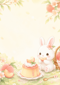 Peach White Rabbit Peach Pudding