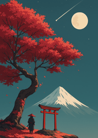 月明かりの鳥居