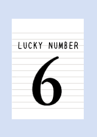 LUCKY NUMBER 6 NOTEBOOK-BLUE GRAY