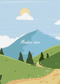 วิวทุ่งหญ้า สีน้ำมัน