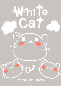 White cat cute Theme