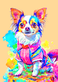 Dog looking this way01orange