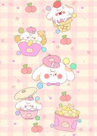 Little dog eats chicken leg1