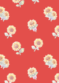 A plump sunflower red