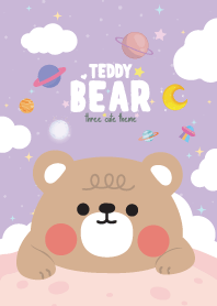 หมีเท็ดดี้ คาวาอิ สีม่วง