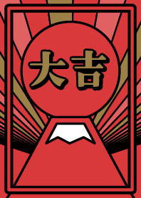 Sunrise/ Lucky Mt.Fuji/ Red x Gold