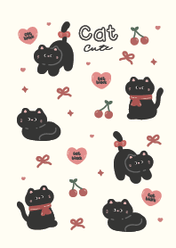 แมวดำเชอร์รี่น่ารัก : มินิมอล
