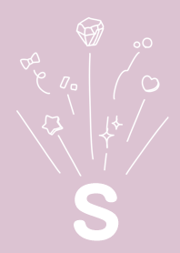 Initial S and dull pink