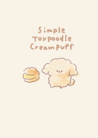 Simple Toy Poodle Cream Puff Beige