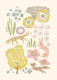 Animals living in the flowering forest 2