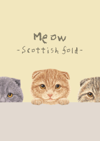 Meow - Scottish fold - CREAM YELLOW