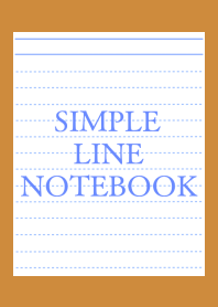 SIMPLE BLUE LINE NOTEBOOK-BROWN-ORANGE