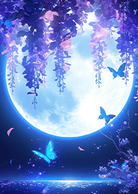 夢幻紫の仙境の満月❤️