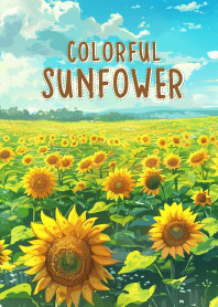 colorful sunflower view