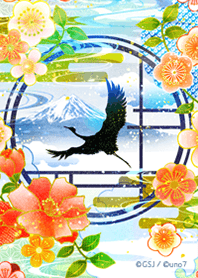 ✨運気を高める✨鶴と富士山