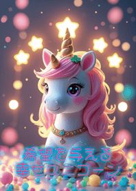 Happy unicorn that gives hope