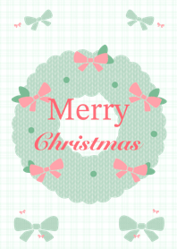 Merry Christmas pink bow