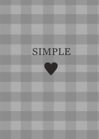 SIMPLE HEART:) check blackgray