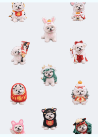 白色瑪爾普冬季主題 Blue 03