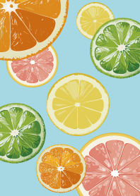 Delicious looking fruits light blue