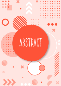 Abstract Geo Sunset Orange White