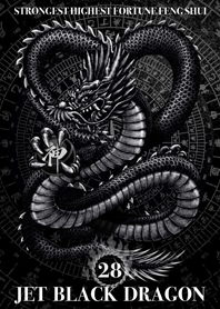 Jet black dragon Golden Lucky 28