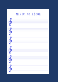 NAVY BLUE COLOR MUSICAL NOTESj