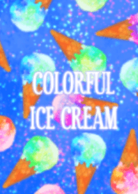 Colorful pop ice cream