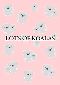 LOTS OF KOALAS-PINK